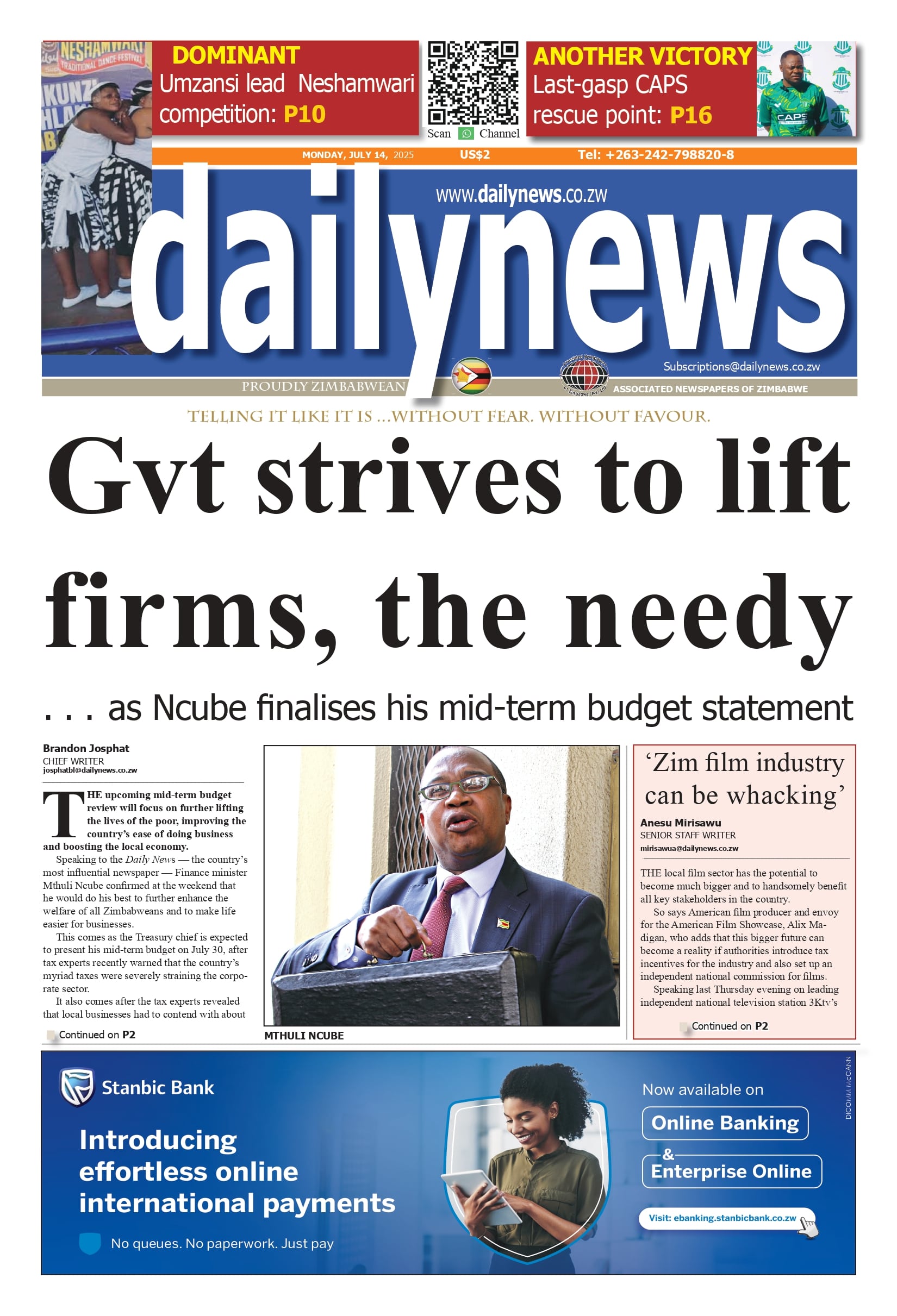Monday 14 July 2025